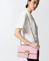 Medium shoulder bag Love Bag One Chevron - Light Pink | Pinko