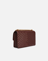 Mittelgroße Umhängetasche Love Bag One Chevron - Burgunder | Pinko