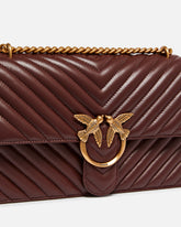 Medium shoulder bag Love Bag One Chevron - Burgundy | Pinko