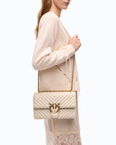 Mittelgroße Umhängetasche Love Bag One Chevron - Weiß | Pinko