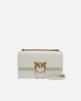 Love Bag Umhängetasche aus Leder mit Logo - Weiß | Pinko