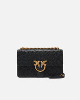 Love Bag Umhängetasche aus Leder mit Logo - Schwarz | Pinko