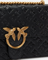 Love Bag Umhängetasche aus Leder mit Logo - Schwarz | Pinko