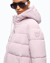 Down jacket in water-repellent technical canvas - Pink | Pinko