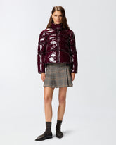 Padded crystal nylon pea coat - Bordeaux | Pinko