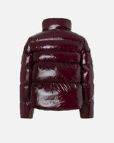 Padded crystal nylon pea coat - Bordeaux | Pinko