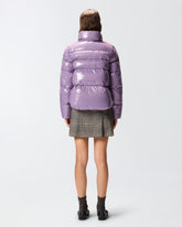 Padded crystal nylon pea coat - | Pinko