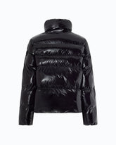 Padded crystal nylon pea coat - Black | Pinko