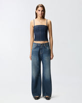 Wide-leg soft denim jeans - | Pinko