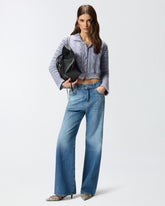 Wide-Leg-Jeans mit Verfärbungen - | Pinko