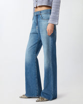 Wide-Leg-Jeans mit Verfärbungen - | Pinko
