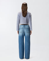 Wide-leg jeans with fading - | Pinko