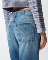 Wide-Leg-Jeans mit Verfärbungen - | Pinko