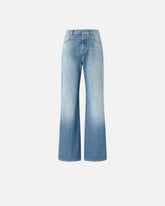 Wide-leg jeans with fading - | Pinko