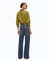 Wide-Leg-Jeans mit Spitzenband - | Pinko