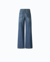 Wide-Leg-Jeans mit Spitzenband - | Pinko