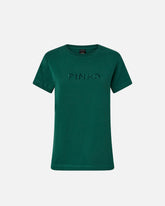 T-shirt with PINKO logo embroidery - | Pinko