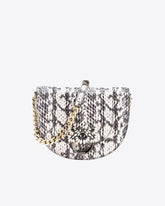 PINKO Galleria Mini Love Bag Click Round in reptile-print leather - | Pinko