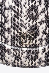 PINKO Galleria Mini Love Bag Click Round in reptile-print leather - | Pinko