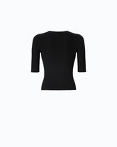 Halbarmpullover mit Logo aus Wolle - | Pinko
