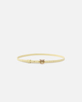 Thin belt with Love Birds buckle, 1cm - Beige | Pinko