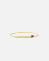 Thin belt with Love Birds buckle, 1cm - Beige | Pinko