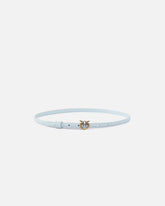 Thin belt with Love Birds buckle, 1cm - Light Blue | Pinko