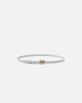 Thin belt with Love Birds buckle, 1cm - Grey | Pinko