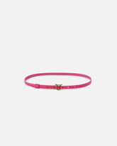 Thin belt with Love Birds buckle, 1cm - Pink Pinko | Pinko