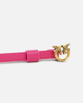 Thin belt with Love Birds buckle, 1cm - Pink Pinko | Pinko