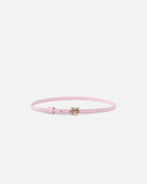 Thin belt with Love Birds buckle, 1cm - Light Pink | Pinko