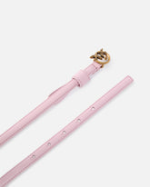 Thin belt with Love Birds buckle, 1cm - Light Pink | Pinko