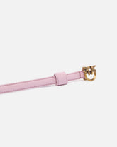 Thin belt with Love Birds buckle, 1cm - Light Pink | Pinko