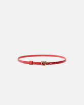 Thin belt with Love Birds buckle, 1cm - Red | Pinko