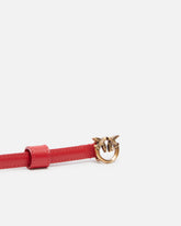 Thin belt with Love Birds buckle, 1cm - Red | Pinko