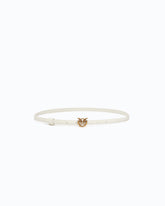 Thin belt with Love Birds buckle, 1cm - White | Pinko