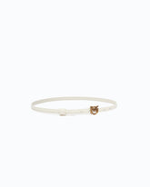 Thin belt with Love Birds buckle, 1cm - White | Pinko