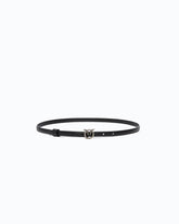 Thin belt with Love Birds buckle, 1cm - Black | Pinko