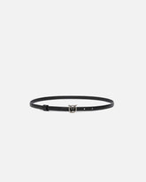 Thin belt with Love Birds buckle, 1cm - Black | Pinko