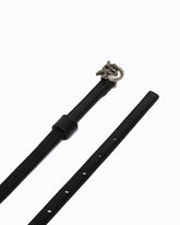 Thin belt with Love Birds buckle, 1cm - Black | Pinko