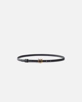 Thin belt with Love Birds buckle, 1cm - Black | Pinko