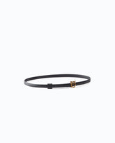 Thin belt with Love Birds buckle, 1cm - Black | Pinko