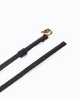 Thin belt with Love Birds buckle, 1cm - Black | Pinko