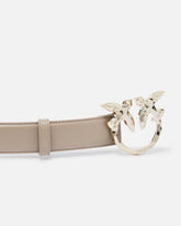 Pinko Galleria 3-Cm Leather Belt With Birds Buckle - | Pinko