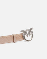 PINKO Galleria 3-cm belt in glossy python skin - | Pinko