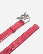 PINKO Galleria 3-cm belt in glossy python skin - | Pinko