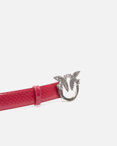 PINKO Galleria 3-cm belt in glossy python skin - | Pinko