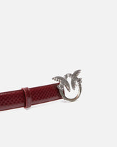 PINKO Galleria 3-cm belt in glossy python skin - | Pinko