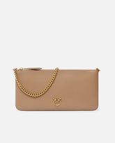 Horizontal Flat Bag in leather - | Pinko