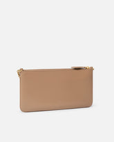 Horizontal Flat Bag aus Leder - Beige | Pinko